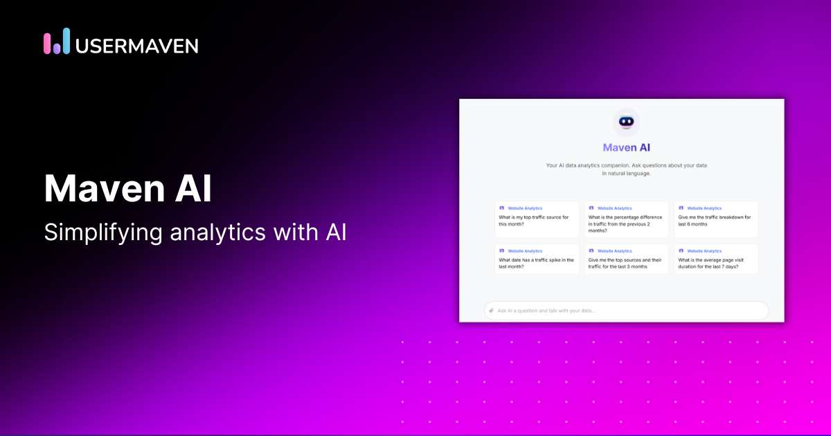 Usermaven introduces Maven AI: Revolutionizing data analysis