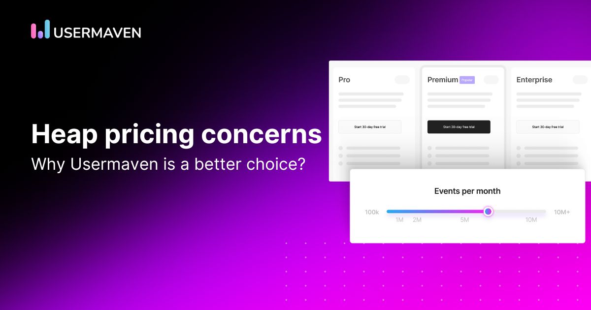 Heap pricing concerns [and why Usermaven is a better choice]