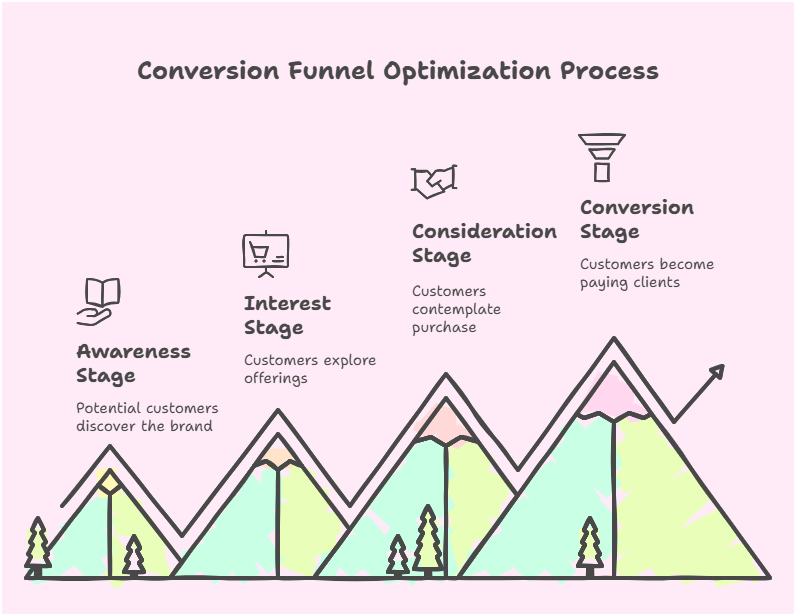 Conversion funnel optimization process