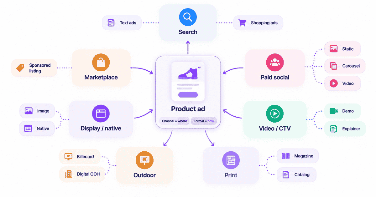Product advertising channels