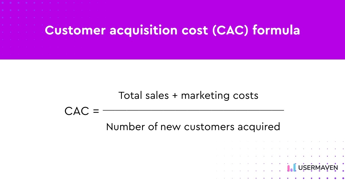 customer acquisition cost formula - Usermaven