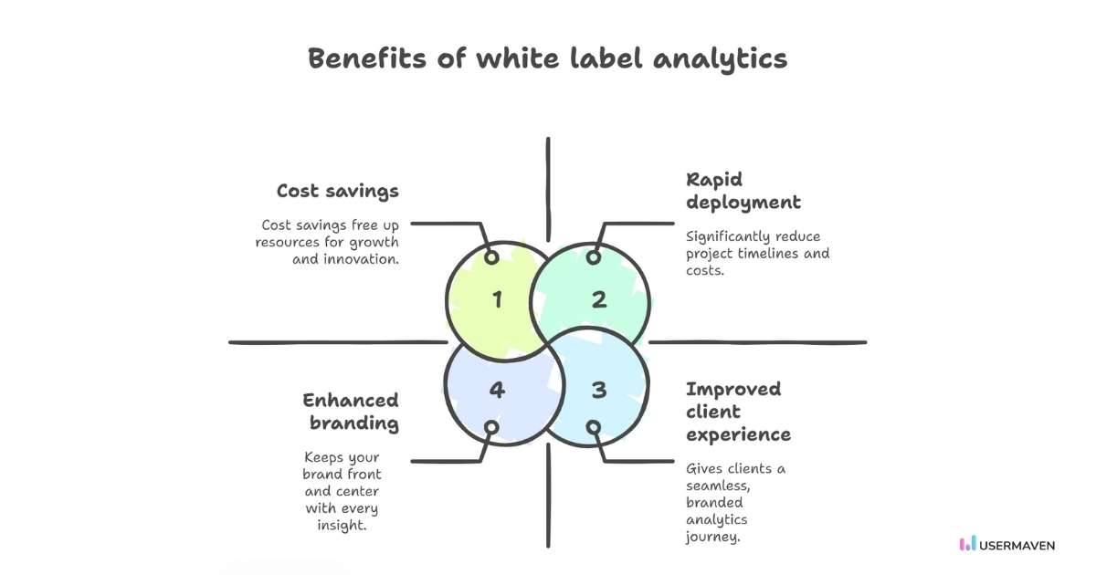 Key advantages of using white label analytics for businesses.