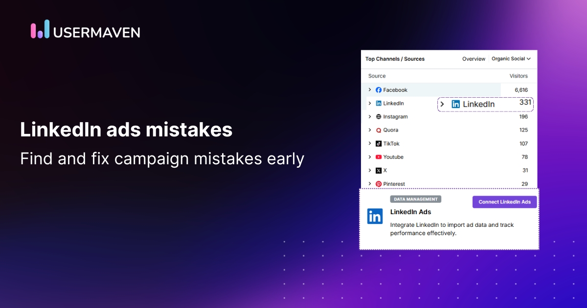 LinkedIn ads mistakes - Useramven