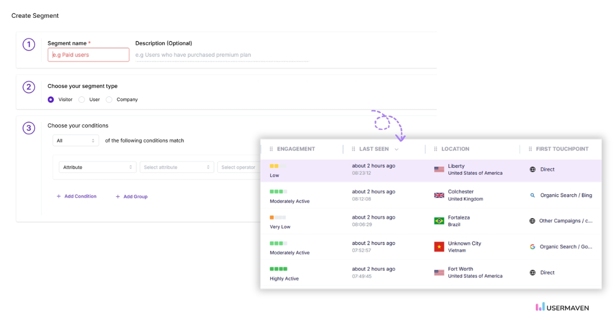 Segments - Usermaven