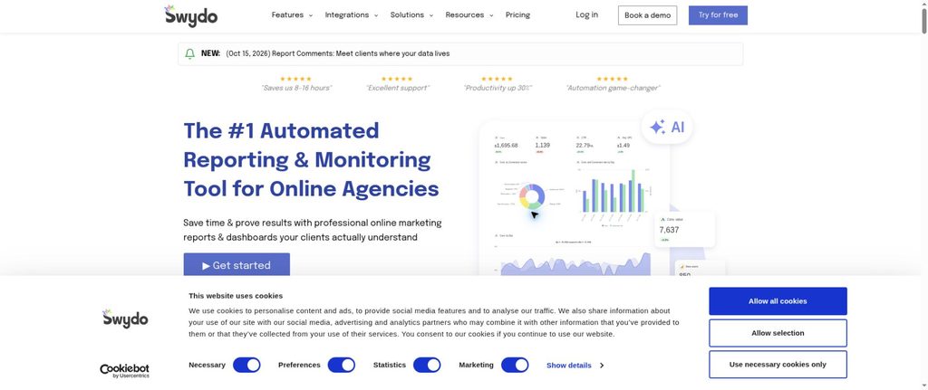 Swydo homepage