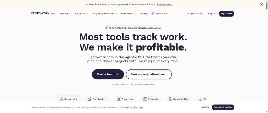 Teamwork homepage