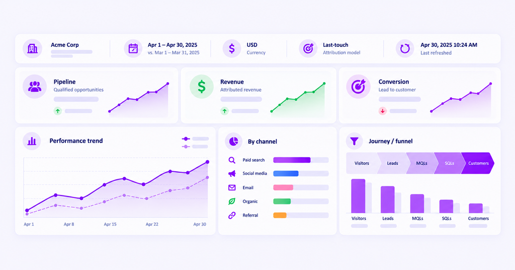 Client reporting dashboard example