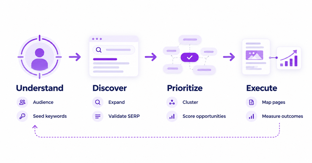 SaaS keyword research workflow