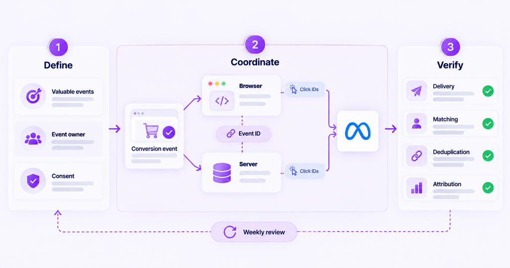Server-side tracking verification workflow