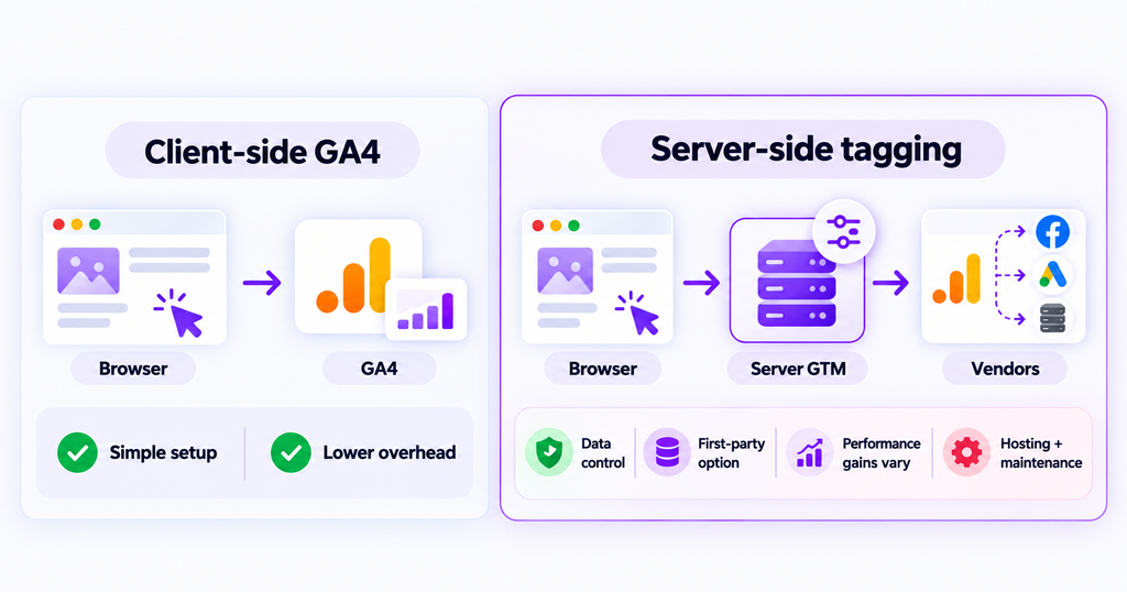Client-side vs. server-side tracking